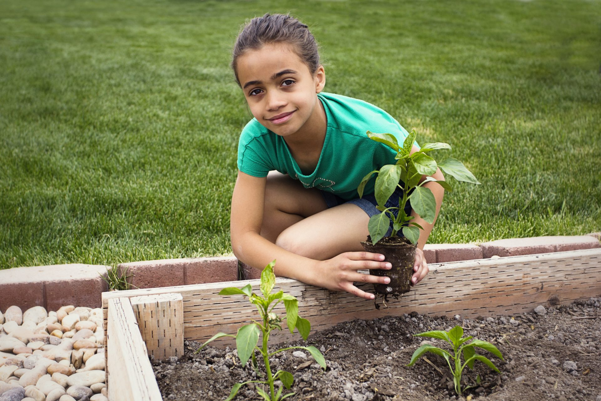 Girl Planting